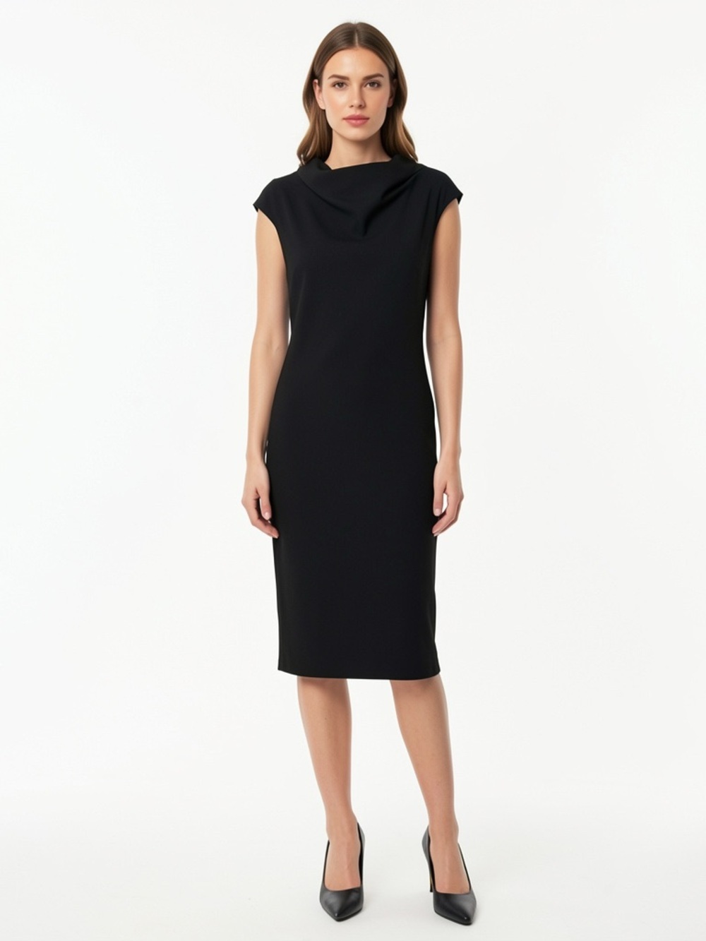 Lord & Taylor sleeveless cowl neck cocktail dress size 8 normcore